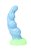 Голубой фаллоимитатор Посейдон с ярко выраженным рельефом - 19 см - Erasexa