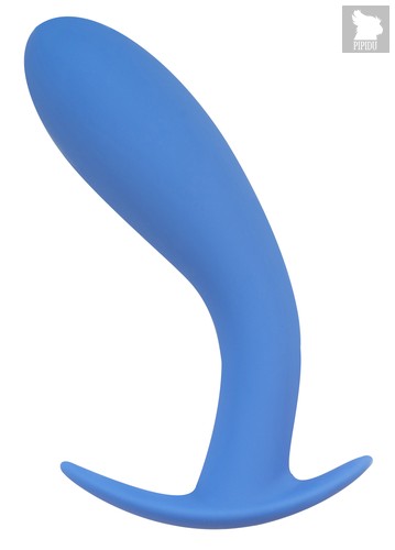 Голубая анальная пробка Strong Force Anal Plug - 14 см, цвет синий - Lola Toys