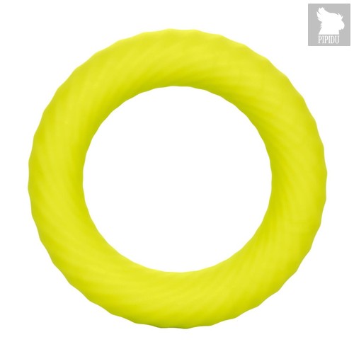 Лаймовое эрекционное кольцо Link Up Ultra-Soft Edge, цвет лайм - California Exotic Novelties