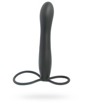 Насадка на пенис для двойной стимуляции Mojo BlackJack - 15 см, цвет черный - Seven Creations