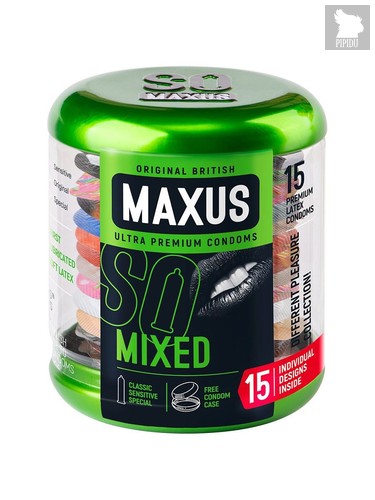 Презервативы в металлическом кейсе MAXUS Mixed - 15 шт. - maxus