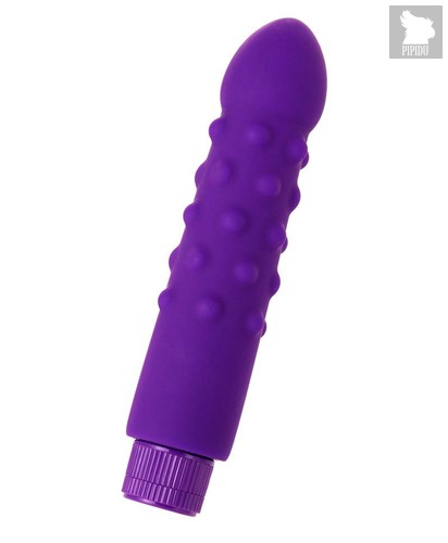 Фиолетовый вибратор с шишечками - 17 см, цвет фиолетовый - Toyfa