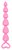 Розовая анальная цепочка Plip Plop - 17,5 см., цвет розовый - ORION