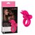 Розовое эрекционное виброкольцо Silicone Rechargeable Dual Butterfly Ring, цвет розовый - California Exotic Novelties