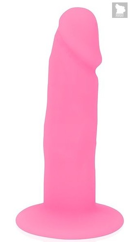 Розовый фаллоимитатор с ограничительным основанием - 10 см., цвет розовый - Bior toys
