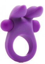 Фиолетовое эрекционное виброкольцо Rabbit Cockring, цвет фиолетовый - Shots Media