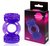 Фиолетовое эрекционное кольцо в двумя вибропулями, цвет фиолетовый - Bioritm