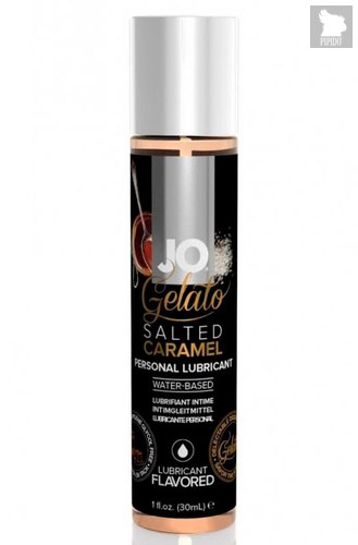 Вкусовой лубрикант JO Gelato Salted Caramel Flavored Lubricant, соленая карамель, 30 мл - System JO