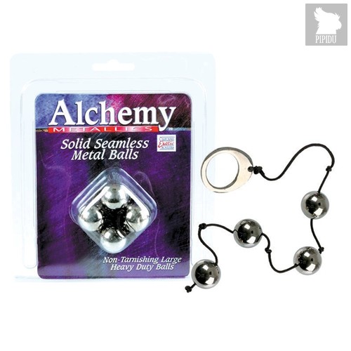 Шарики Alchemy Metallics - Solid Seamless Metal Balls, цвет серебряный - California Exotic Novelties