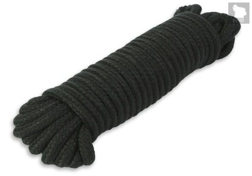 Чёрная веревка для связывания - 10 м, цвет черный - Пикантные штучки