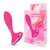 Розовый фигурный вибростимулятор для G-массажа - 16 см., цвет розовый - Bior toys