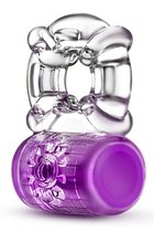 Фиолетовое эрекционное виброкольцо Pleaser Rechargeable C-Ring, цвет фиолетовый - Blush Novelties