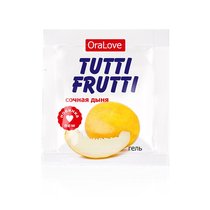 Пробник гель-смазки Tutti-frutti со вкусом сочной дыни - 4 гр. - Bioritm