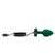 Зеленая анальная вибровтулка с кристаллом Vibrating Jewel Plug M/L - 10,5 см., цвет зеленый - B-vibe