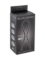 Силиконовый уретральный массажер Wavy Urethral Plug Medium - 30 см, цвет черный - Lola Toys
