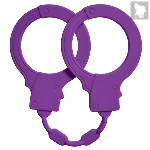 Фиолетовые силиконовые наручники Stretchy Cuffs Purple - Lola Toys