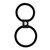 Чёрное двойное эрекционное кольцо Dual Rings Black, цвет черный - Dream toys