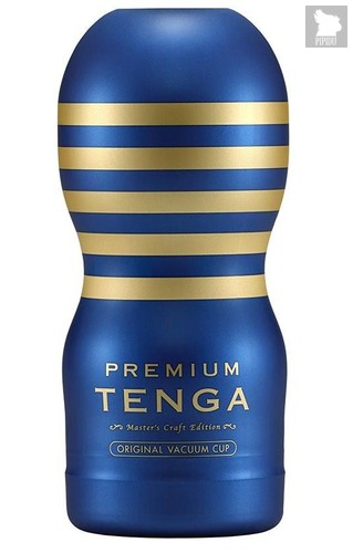 Мастурбатор TENGA Premium Original Vacuum Cup, цвет синий - Tenga