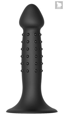 Черный анальный фаллоимитатор NUBBED PLUG - 13,5 см., цвет черный - Dream toys