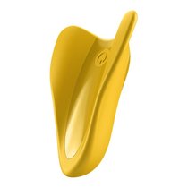 Желтый унисекс вибратор на палец High Fly, цвет желтый - Satisfyer