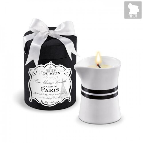 Массажное масло в виде большой свечи Petits Joujoux Paris с ароматом ванили и сандала - Mystim