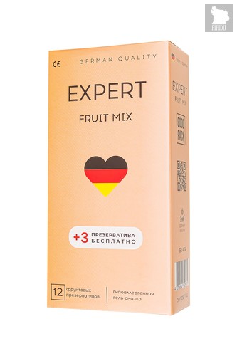 Ароматизированные презервативы EXPERT Fruit Mix - 12 шт.(+3 в подарок) - expert