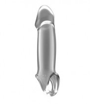 Прозрачная насадка с подхватом Stretchy Penis Extension No.33, цвет прозрачный - Shots Media