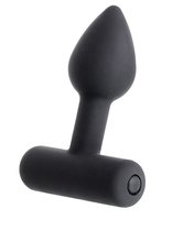 Чёрная анальная мини-вибровтулка Erotist Shaft - 7 см