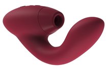 Бордовый стимулятор Womanizer DUO с вагинальным отростком, цвет бордовый - Epi24