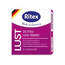 Рифленые презервативы RITEX LUST с пупырышками - 3 шт. - RITEX