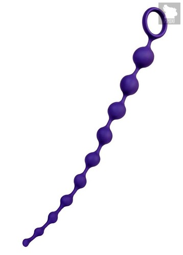 Фиолетовая силиконовая анальная цепочка Grape - 35 см, цвет фиолетовый - Toyfa