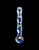 Анальный стимулятор Icicles № 8 из стекла, цвет синий/прозрачный - Pipedream