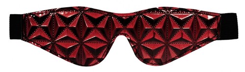 Красно-черная маска на глаза закрытого типа Luxury Eye Mask, цвет красный/черный - Shots Media