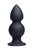 Анальная пробка с двумя шариками - 14 см, цвет черный - XR Brands