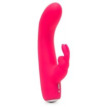 Розовый вибратор-кролик Rechargeable Mini Rabbit Vibrator - 15,2 см., цвет розовый - Happy rabbit