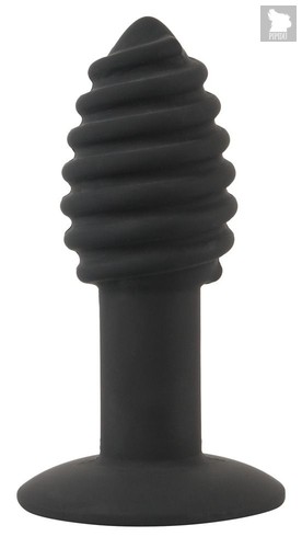 Черная анальная вибропробка Twist Butt Plug - 10,7 см., цвет черный - ORION