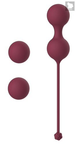 Набор бордовых вагинальных шариков Love Story Diva, цвет бордовый - Lola Toys
