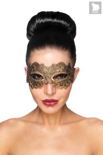 Золотистая карнавальная маска "Антарес", цвет золотой - МиФ