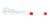 Бело-красная плеть средней длины с ручкой - 44 см., цвет белый/красный - БДСМ арсенал