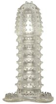 Прозрачная насадка с шипиками Cristal Condom - 12,5 см.
