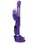 Фиолетовый вибратор с клиторальным стимулятором и крепкой присоской в основании, цвет фиолетовый - Toyfa