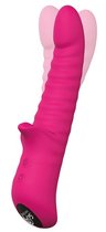 Розовый виброротатор HONEY BEAR - 16 см., цвет розовый - Dream toys