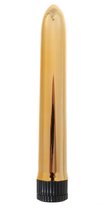 Золотистый классический вибратор - 18 см., цвет золотой - Oyo