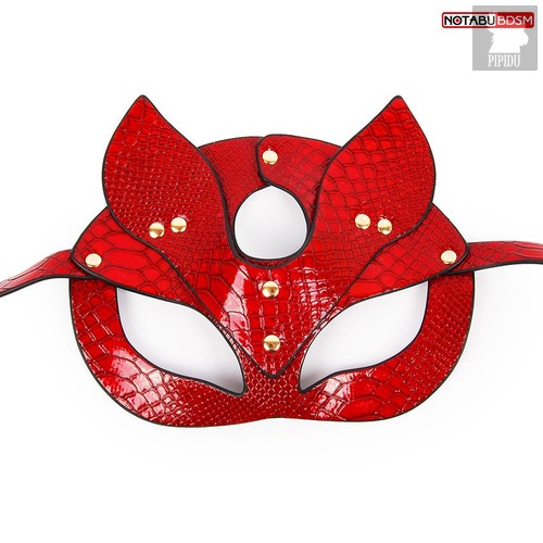 Красная игровая маска с ушками, цвет красный - Bioritm