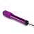Фиолетовый жезловый вибратор Le Wand Grand Bullet с двумя нежными насадками, цвет фиолетовый - Le Wand