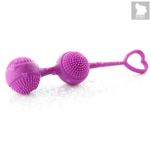 Фиолетовые шарики с массажным эффектом, цвет фиолетовый - White Label
