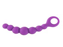 Фиолетовая анальная цепочка Bubble-Chain - 15 см - Adrien Lastic