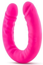 Розовый двусторонний фаллоимитатор 18 inch Silicone Slim Double Dong - 45,7 см., цвет розовый - Blush Novelties