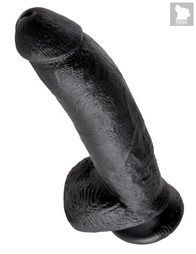 Фаллоимитатор King Cock 9" Cock with Balls, цвет черный - Pipedream