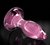 Розовая стеклянная пробка Icicles №90 с силиконовой присоской - 8 см., цвет розовый - Pipedream